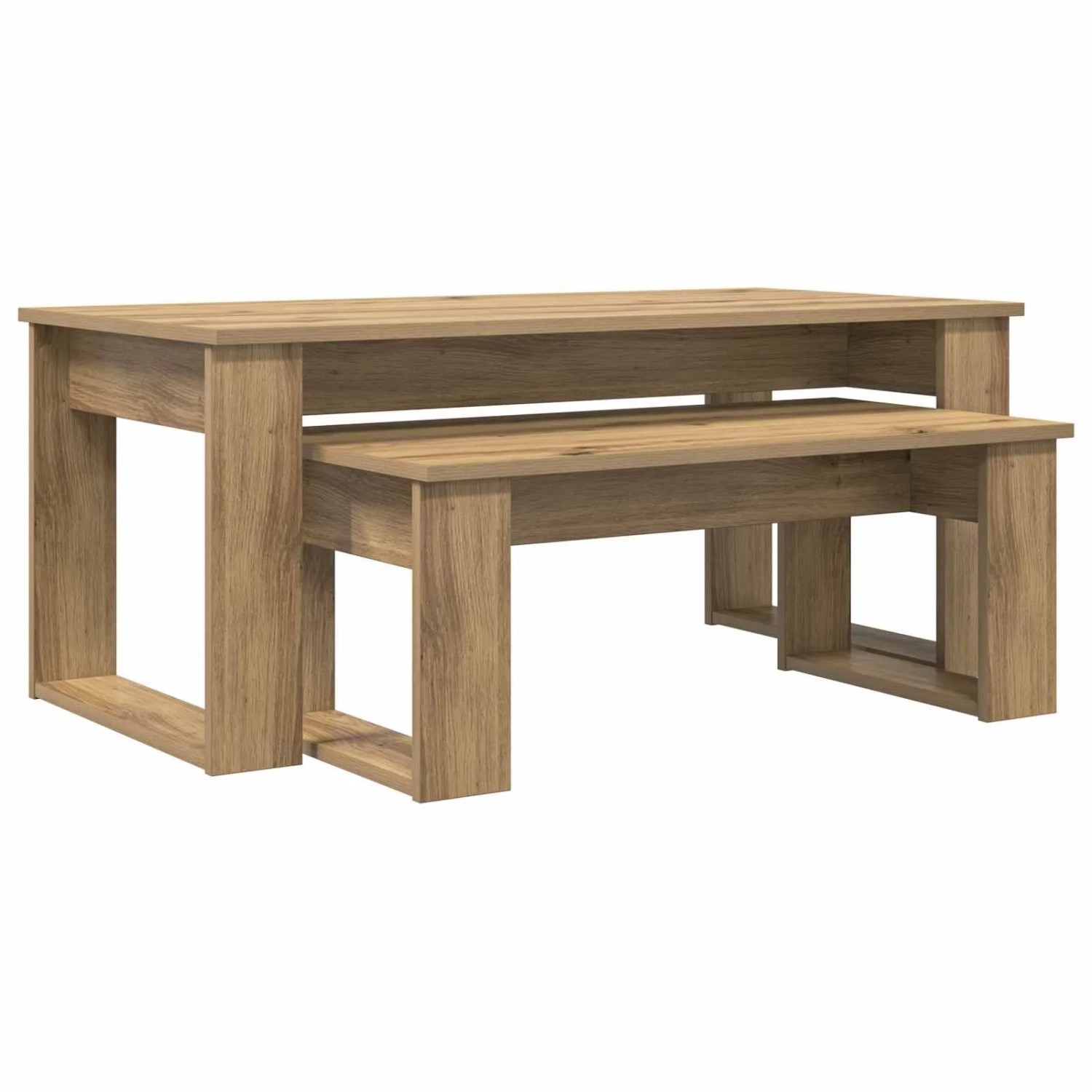 vidaXL Kaffeetisch Set 2-Tlg Artisan-Eiche Holzwerkstoff 8000139
