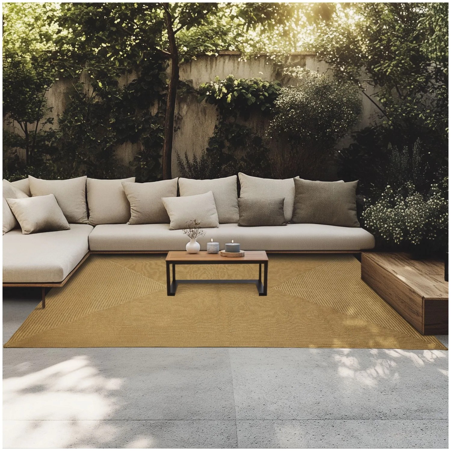 Tectake Geflochtener Teppich Raya Verschiedene Größen Boho Stil Für In Und Outdoor 160 X 230 Cm 230 X 160 X 0 50 Cm Braun