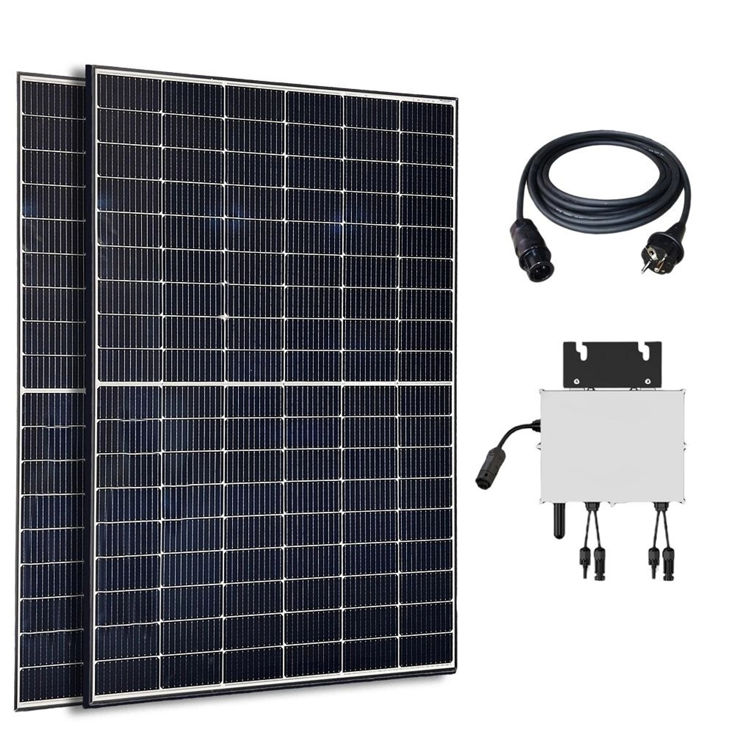 Jet-Line Premium Balkonkraftwerk 900 W/2x450W mit 800 W Wechselrichter  Steckerfertig WiFi Smart