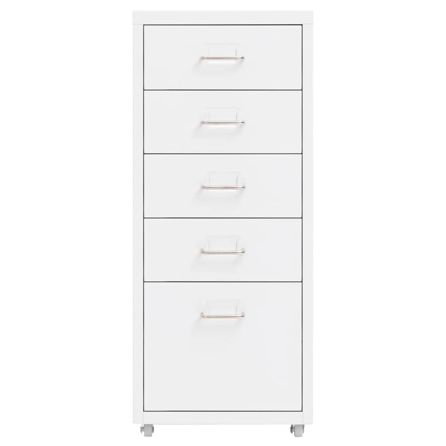 vidaXL Aktenschrank Aktenschrank mit Rollen Weiß 28x41x69 cm Metall günstig online kaufen