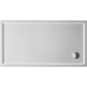 Weiße, rechteckige Duravit Duschwanne Starck Slimline 150x75 cm mit Antislip.
