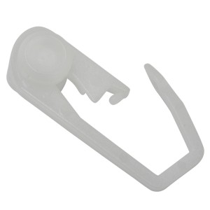 Weißer Gardinia Rollring, UV-beständig, 50er-Pack für Gardinenschienen.