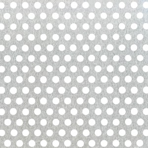 Lochblech Natur, Aluminium, mit runder Lochung (Ø 2 mm), 250x500x0,8 mm.