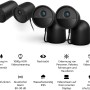 Schwarze Philips Hue Secure kabellose Kamera für Innen und Außen. Kameraüberwachung mit Akku.