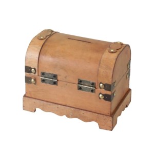 HMF 6414-50 Spardose Holzkiste Schloss 18 x 12 x 14 cm Klein Namibia