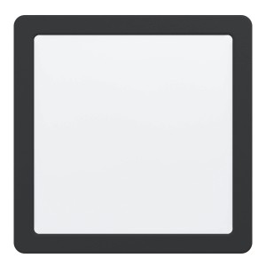 Quadratischer, schwarzer LED-Einbaustrahler Fueva 5 von Eglo mit neutralweißem Licht.