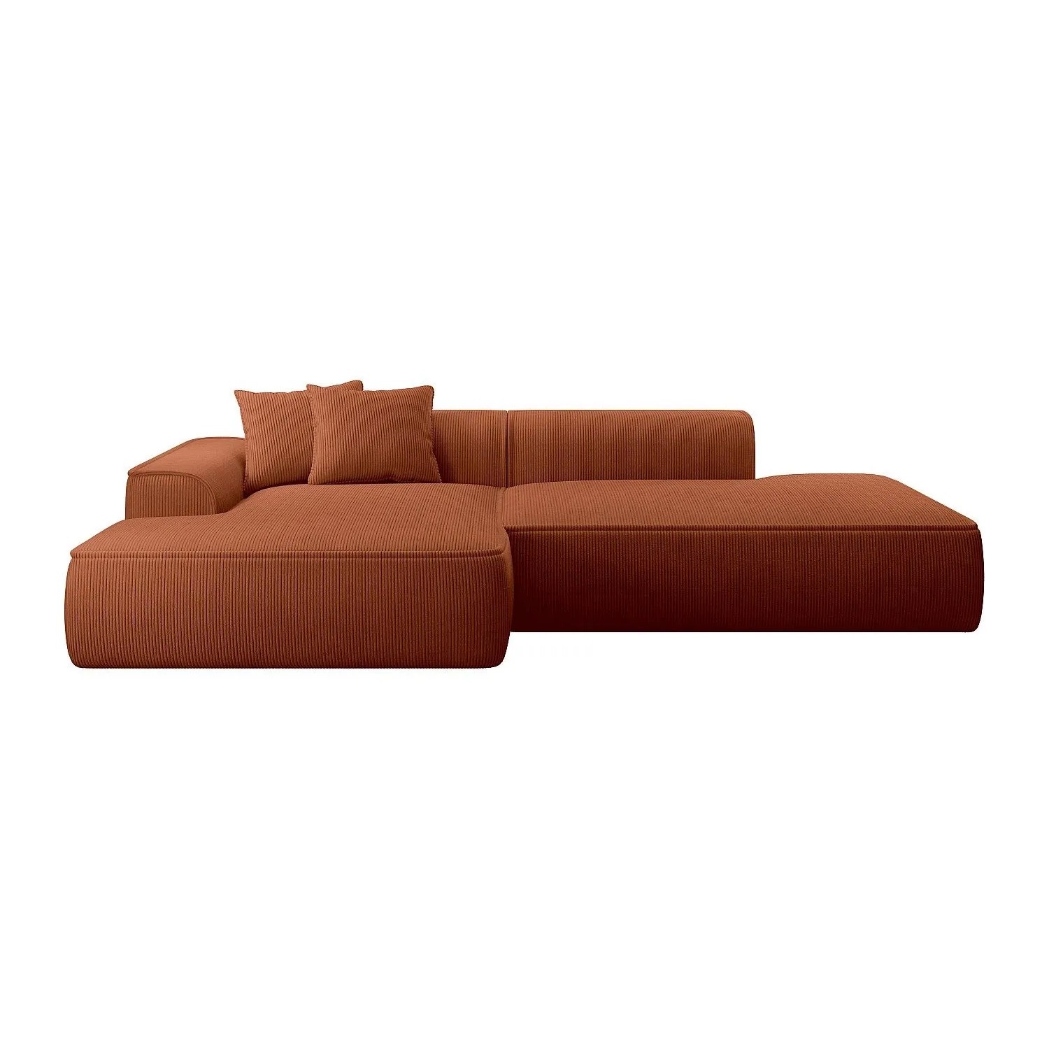 Vente-unique Sofa Ohne Schlafmöglichkeit Erynel Terracotta 305 cm