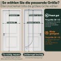 Infografik: So messen Sie richtig für ein Sekey Fliegengitter an der Balkontür.