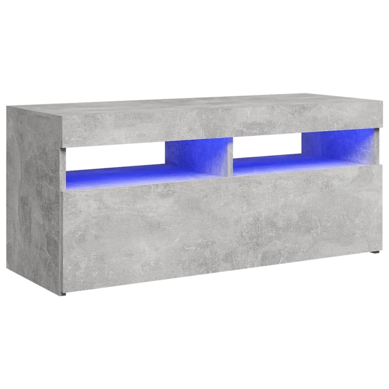 Tv-schrank Mit Led-leuchten Betongrau 90x35x40 Cm günstig online kaufen