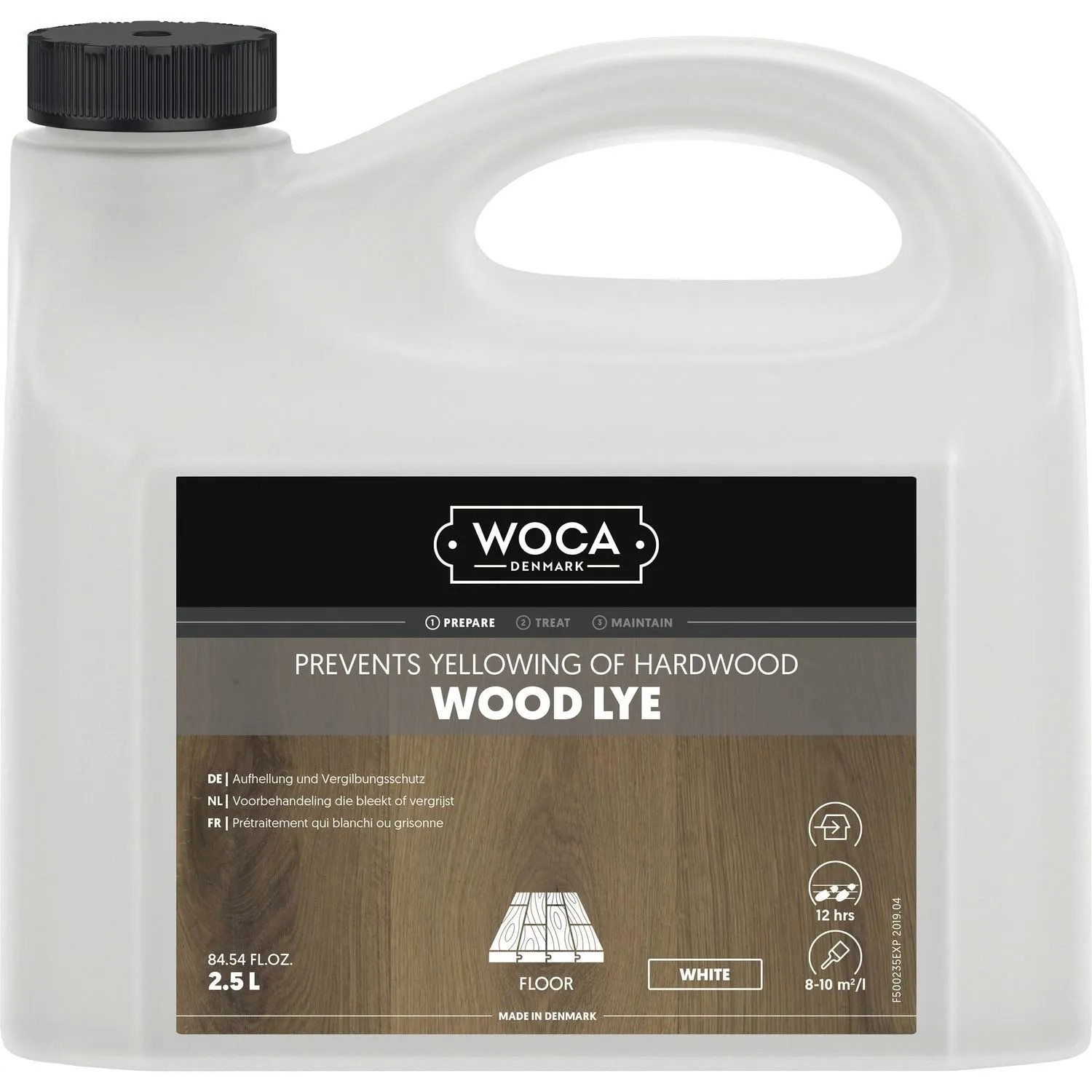 Woca Holzlauge 2,5, Holzbodenseife Hellt auf und Schütz vor Vergilbung Weiß