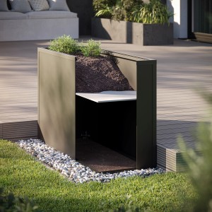 KGT Zwischenboden für Alu-Hochbeet 130, Pressblank, zur Reduzierung des Erdvolumens.