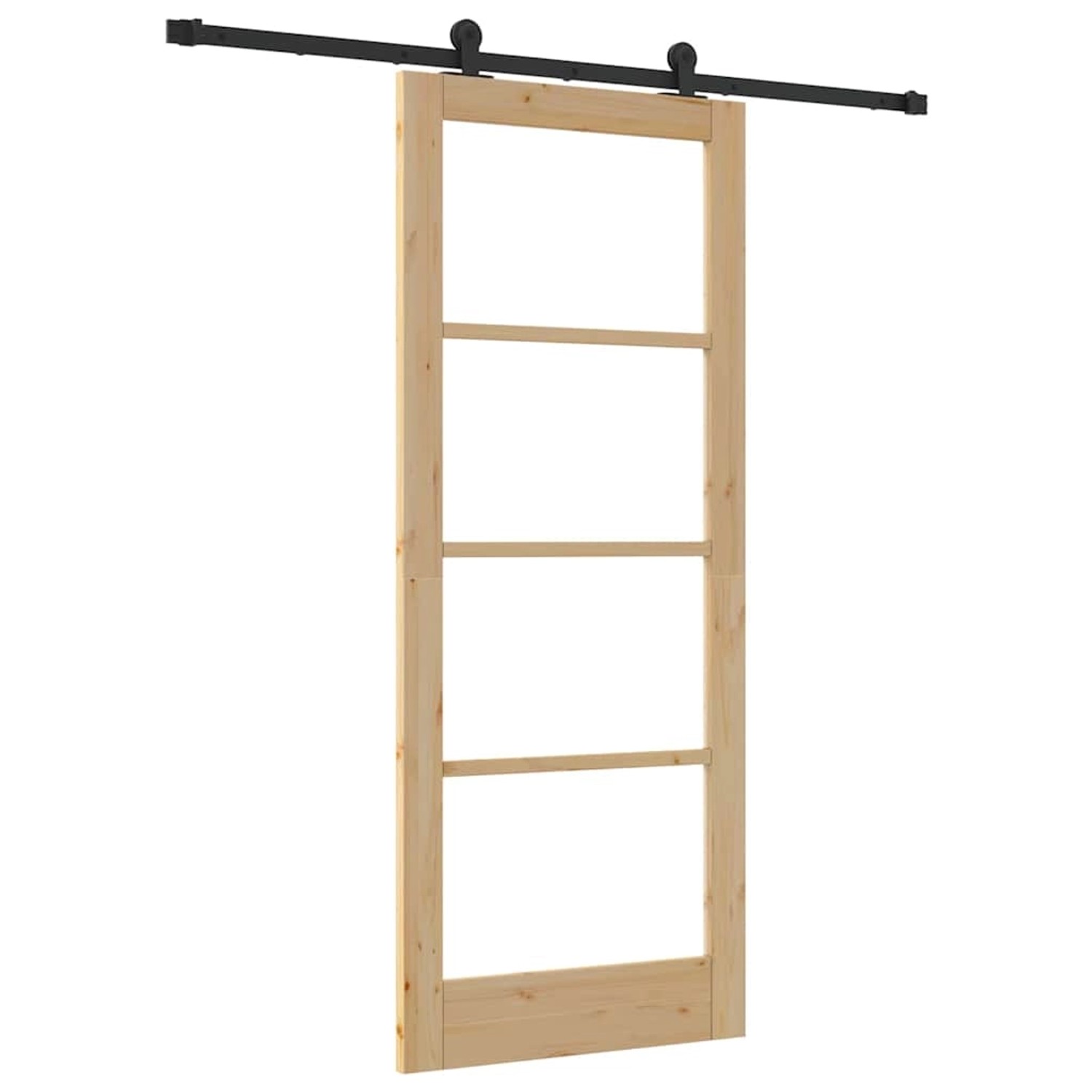 vidaXL Schiebetür ORKDAL Braun 83 x 202 cm Holz und Metall 3331997 günstig online kaufen