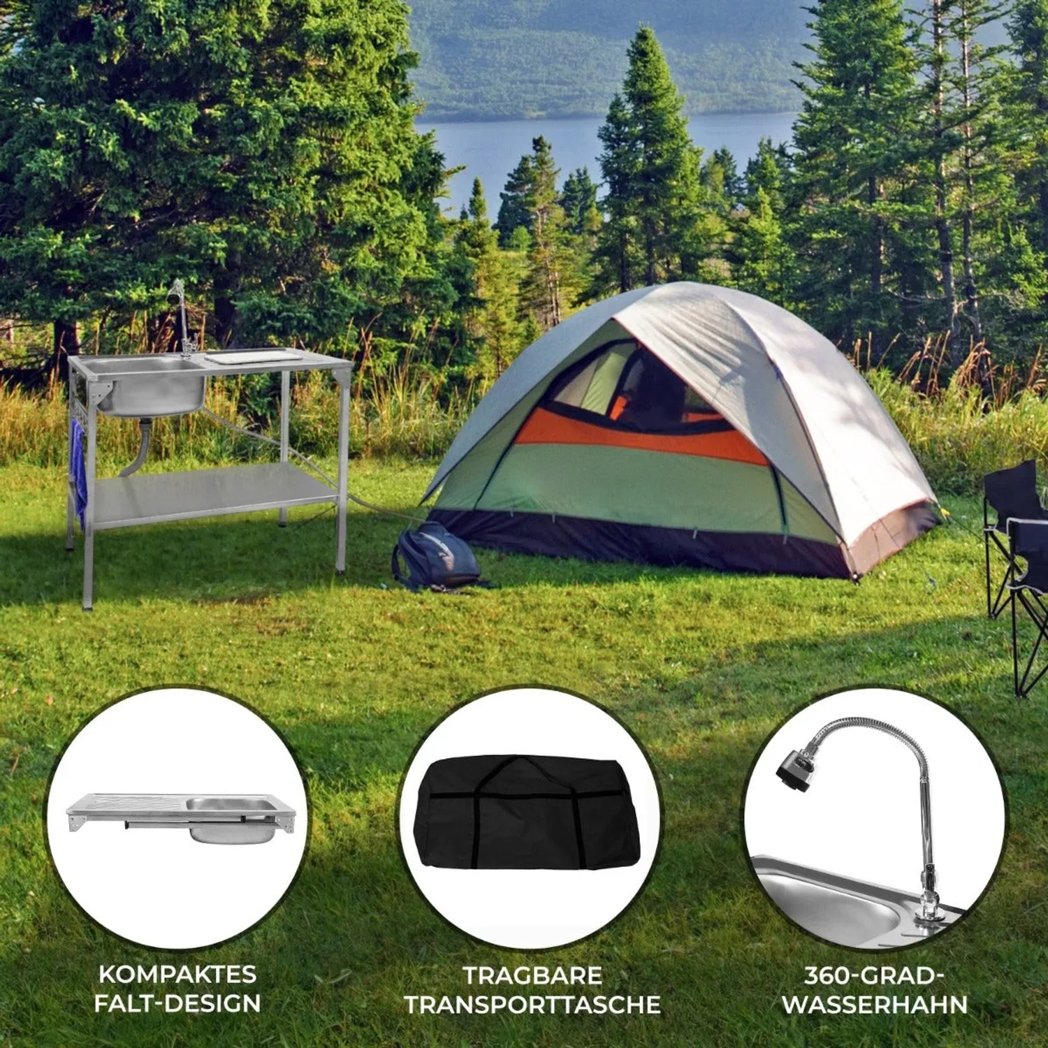 Monstershop faltbares Camping Waschbecken kaufen bei OBI