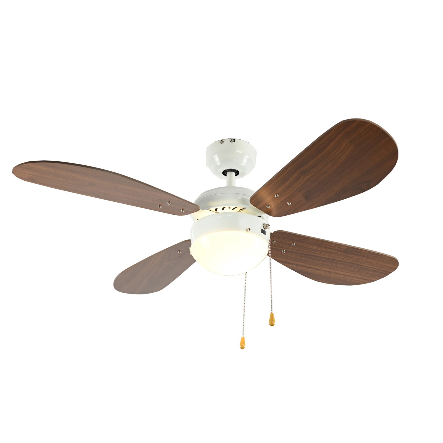 AIRERYDER Deckenventilator Classic 105 cm Weiß - Nussbaum mit Beleuchtung u günstig online kaufen