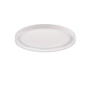 Weiße, runde LED-Deckenleuchte Rotonda, 35 cm Durchmesser, für Wohnräume.