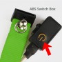 Grünes PETSATION Leuchthalsband für Katzen mit schwarzem ABS Schalter und USB-Anschluss zur Nachtsichtbarkeit.