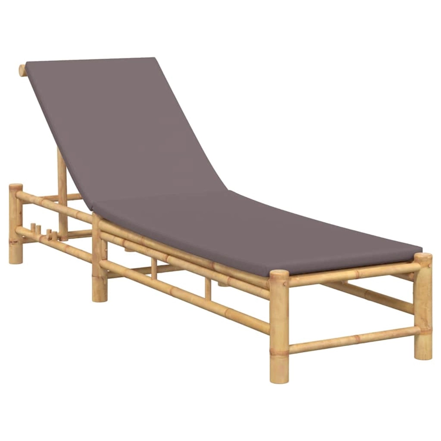 vidaXL Sonnenliege mit Auflage 55x199x30 cm Bambus 4108227