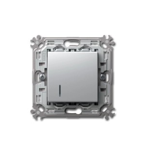 TEM MODUL PLUS Kontroll Schalter Silber 250V16A UP