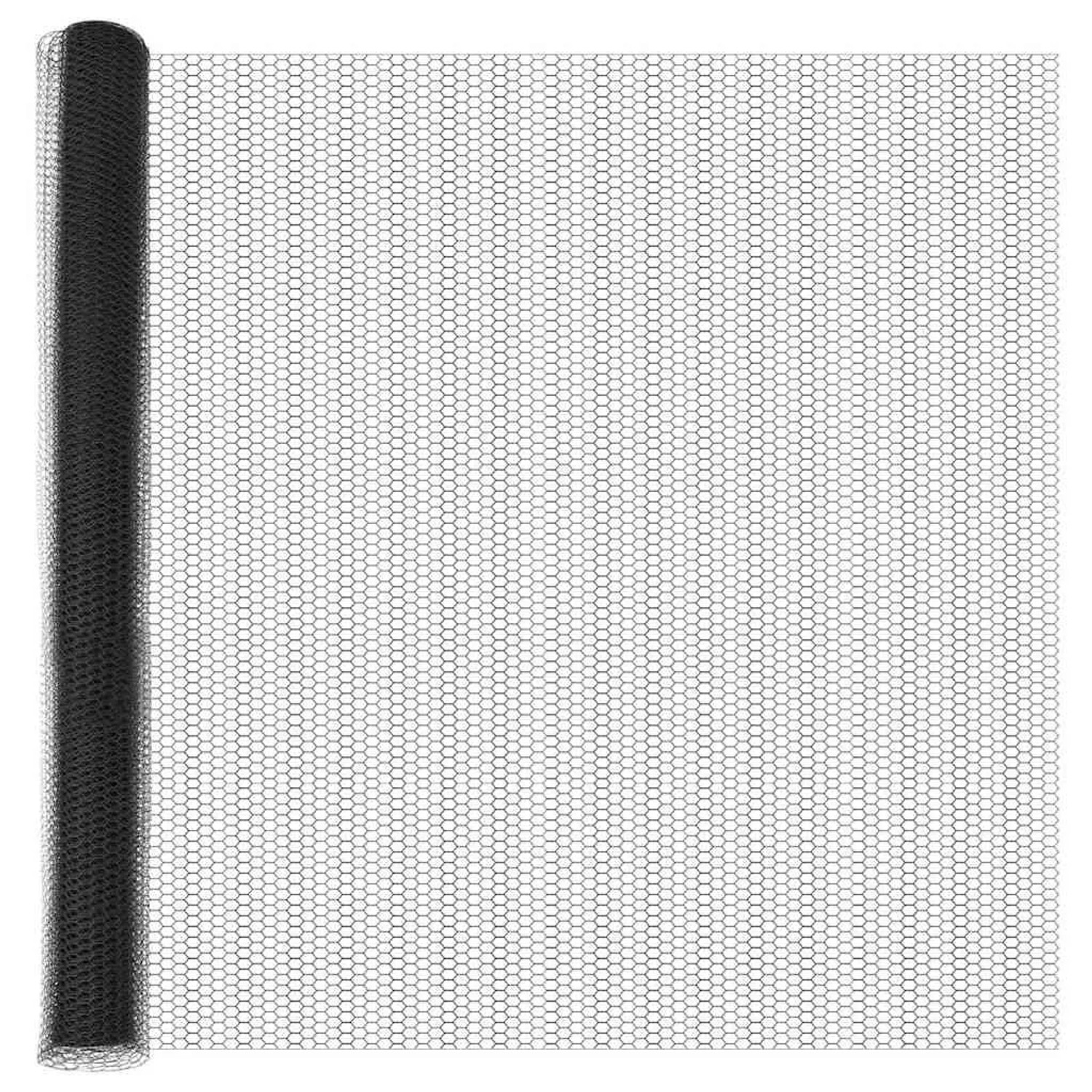 vidaXL Hexagonzaun Grau 1,5 x 50 m PVC 42005582 günstig online kaufen