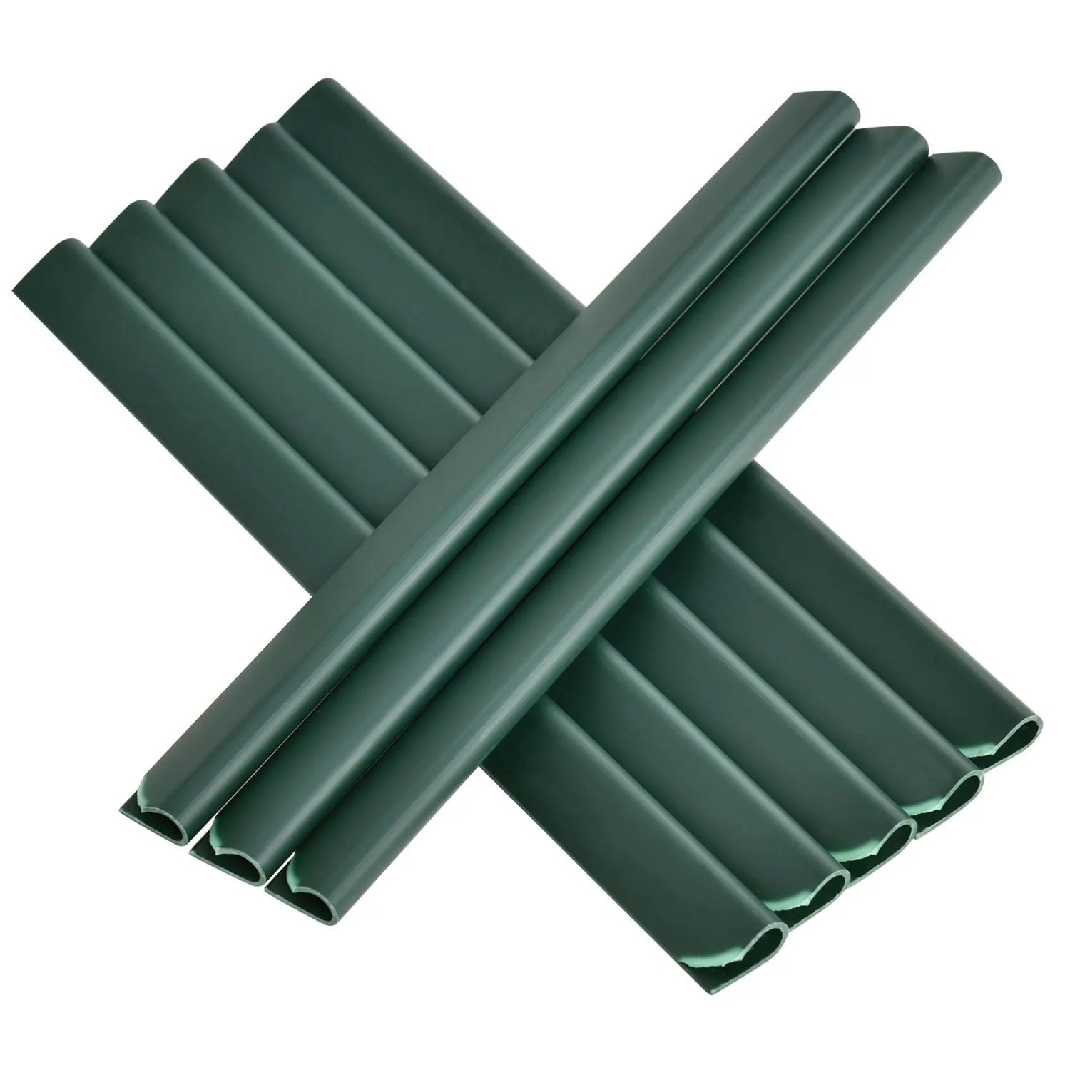 Juskys PVC Sichtschutzstreifen 2er Set Grün für Stabmattenzäune, Detailansicht.