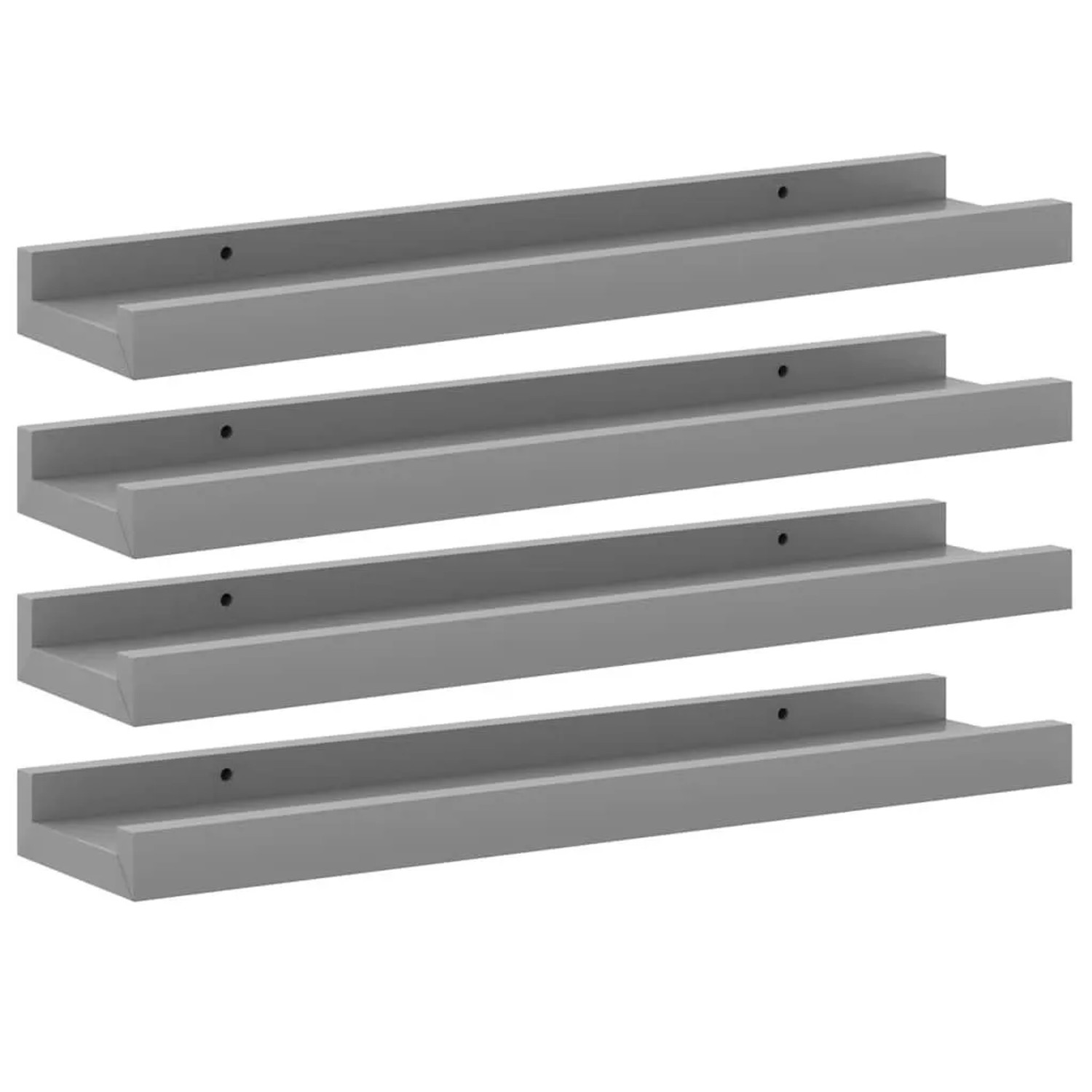 vidaXL Wandregale 4 Stk Grau 40x9x3 cm 326674 günstig online kaufen