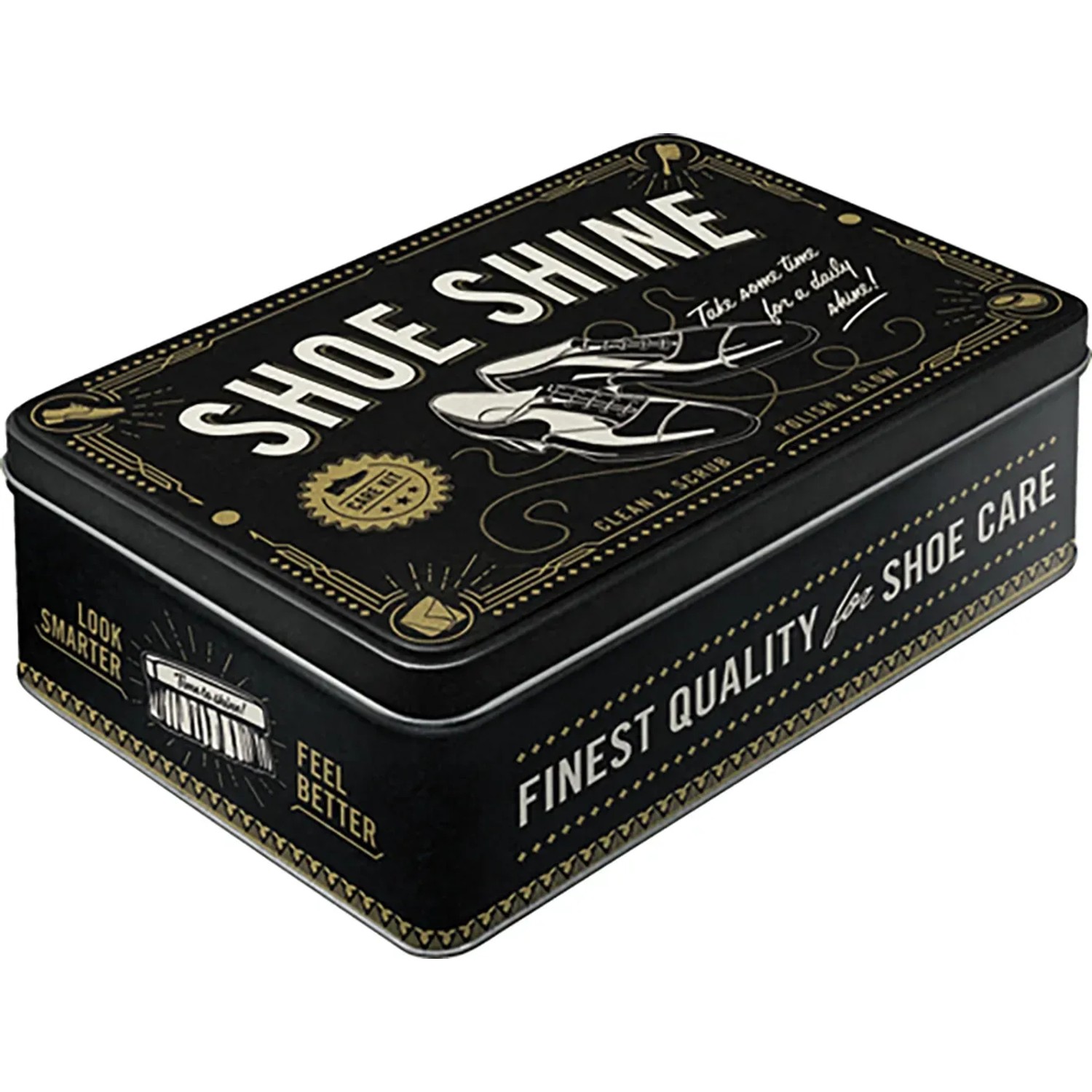 Nostalgic-Art Keksdose Vorratsdose Flach - Shoe Shine