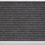 Anthrazitfarbene Fußmatte Lincon mit Alu-Rips, 37x58 cm, für den Eingangsbereich.