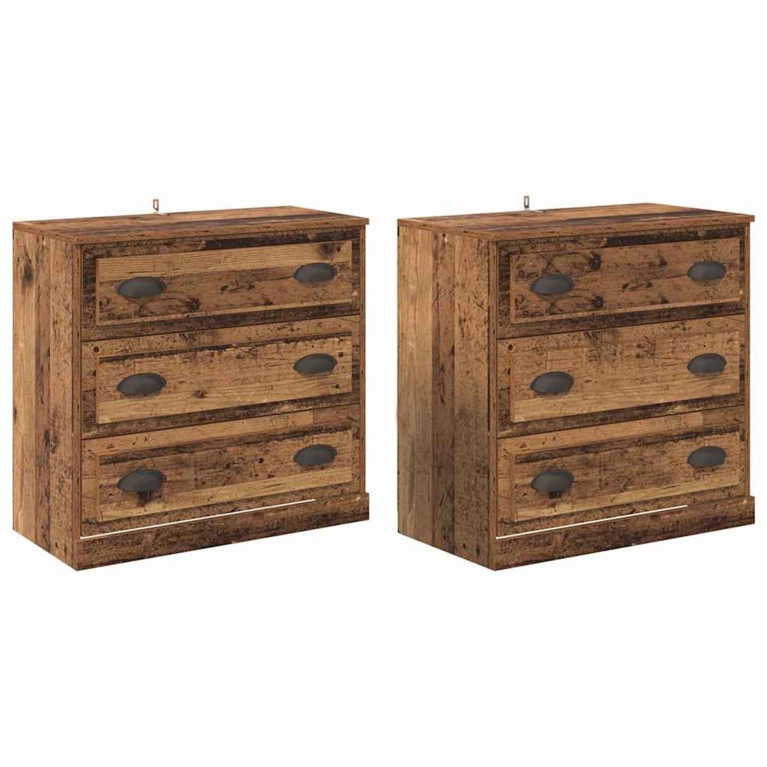 vidaXL Sideboards 2 Stk Altholz 70 x 35,5 x 67,5 cm Holzwerkstoff 3402653 günstig online kaufen