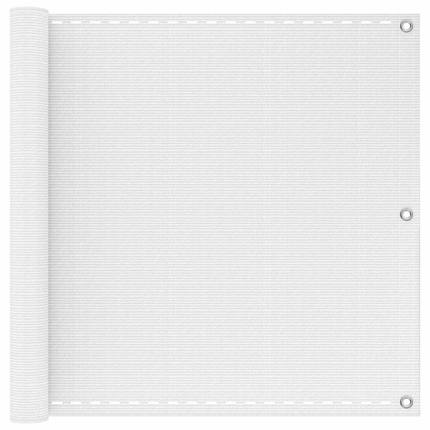 vidaXL Balkonsichtschutz Weiß 75 x 1000 cm HDPE und Aluminium 4002882