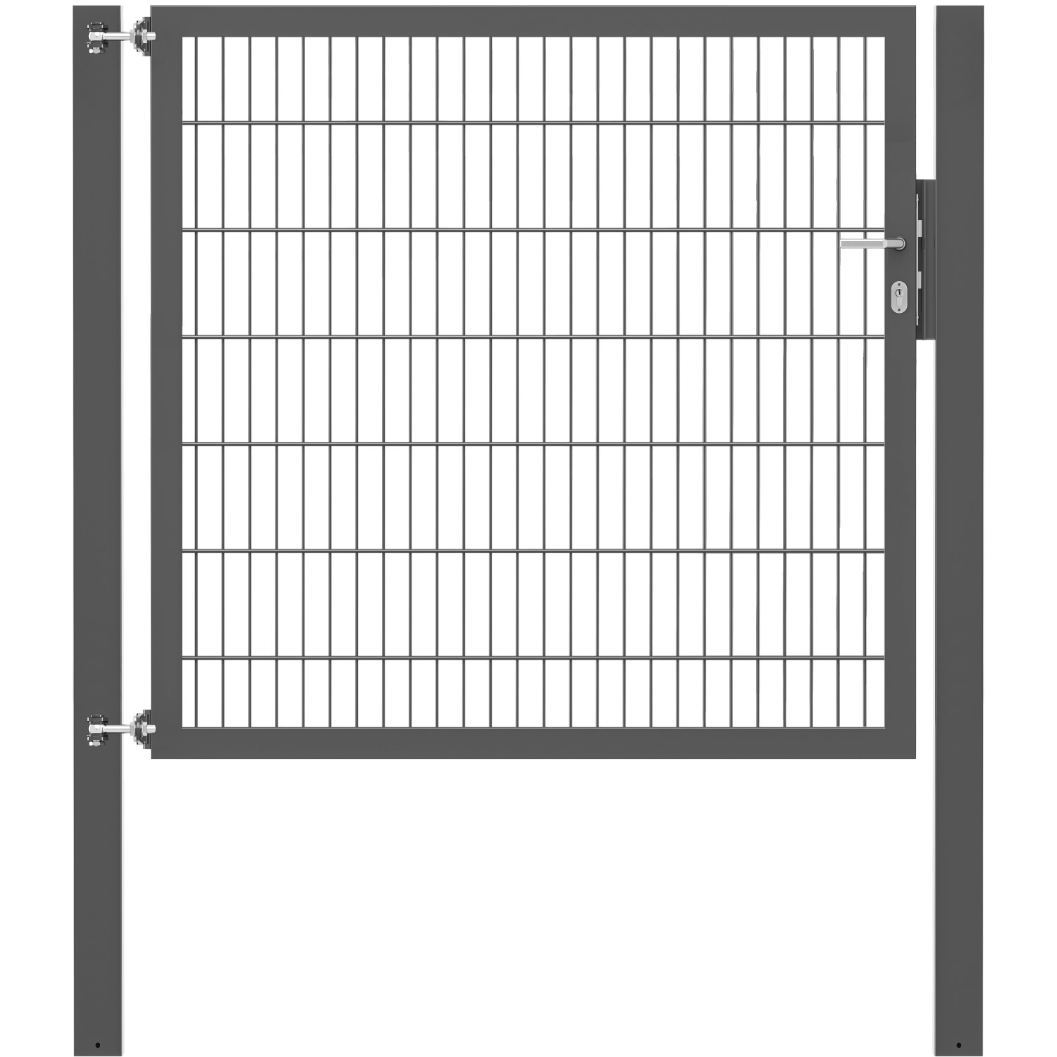 Einzeltor Flexo Plus 150 cm x 140 cm Pfosten 100 cm x 100 cm Anthrazit