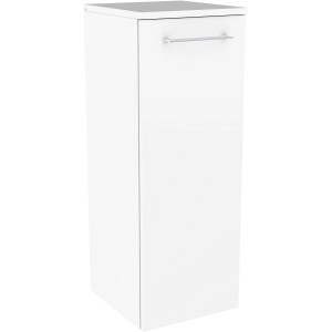 Fackelmann Bad-Hängeschrank Lima, weiß matt, 30,5 cm breit. Schmaler Badezimmerschrank mit Griff.