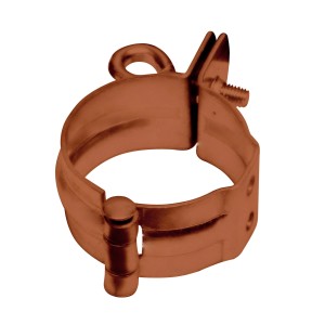 Inefa Rohrschelle DN 75, braun, für Fallrohr-Montage an der Wand.