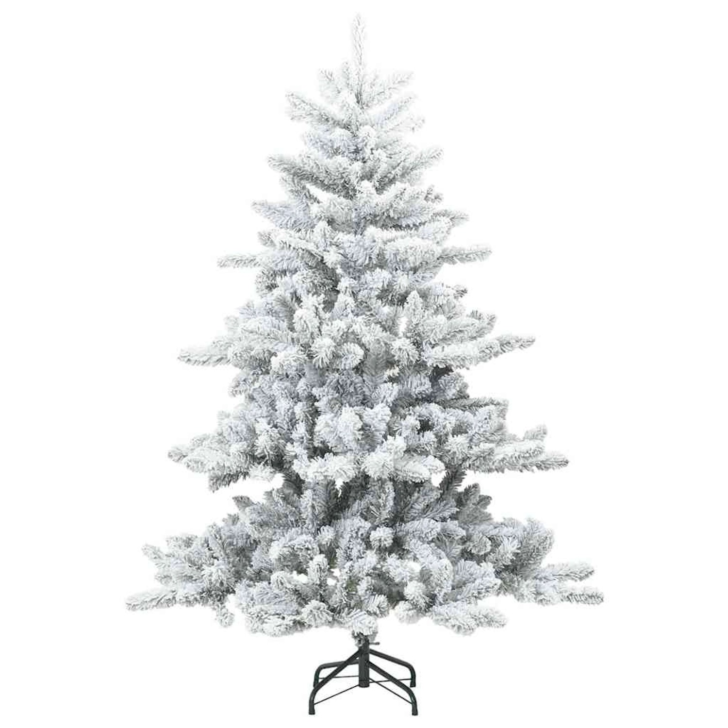vidaXL Künstlicher Scharnier-Weihnachtsbaum Shneebedeckt Weiß 150 cm 42019327
