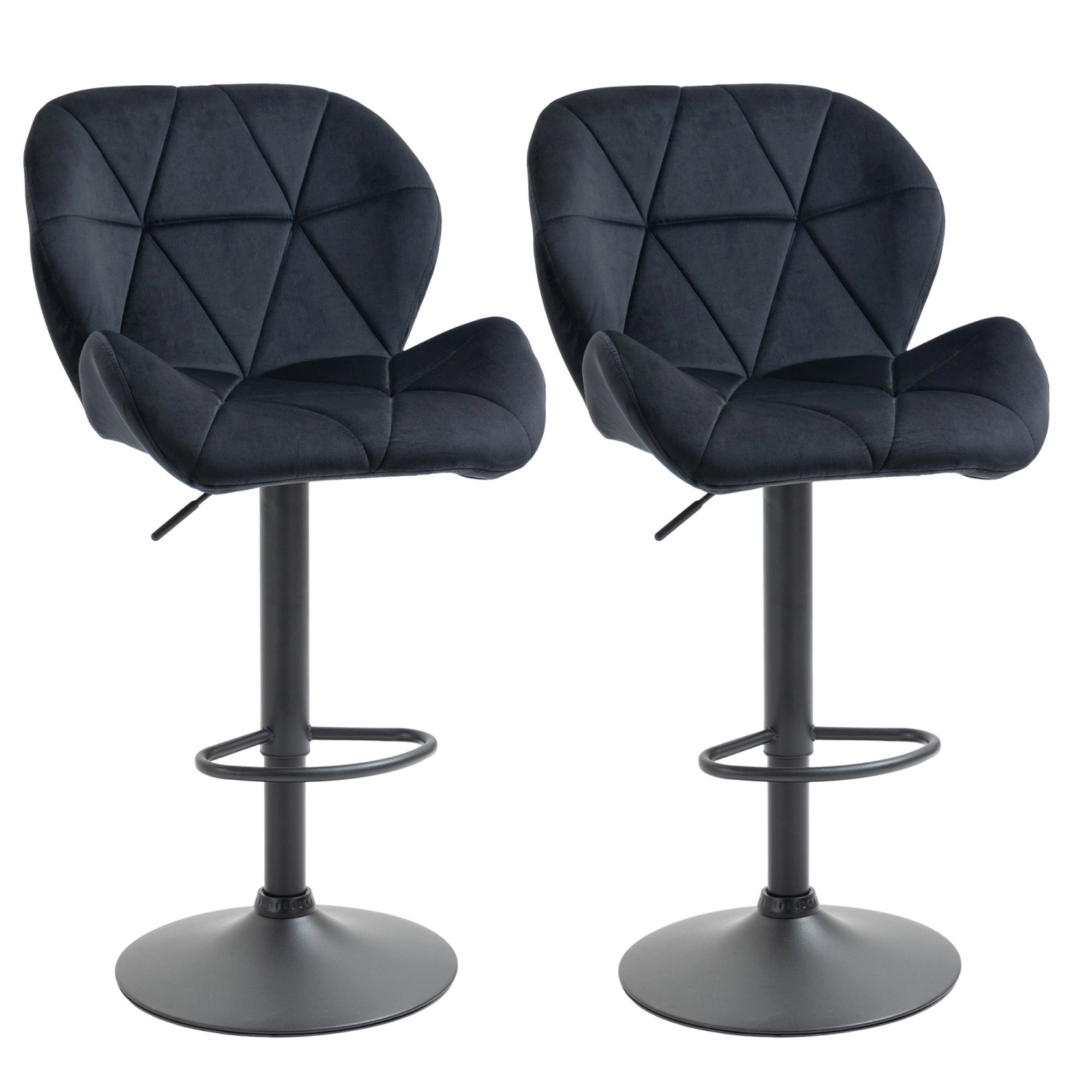 Thumbnail - HOMCOM 2er-Set Barhocker Drehbare Barstühle