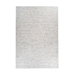 MeGusta Flachflor Teppich PatchworkDesign Weiß-Silber Leder, 120x170 cm