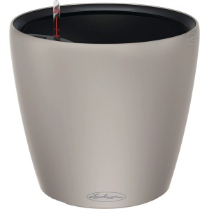 Lechuza Classico Color LS 43, sandbrauner Blumentopf mit Bewässerungssystem, Ø 43 cm.