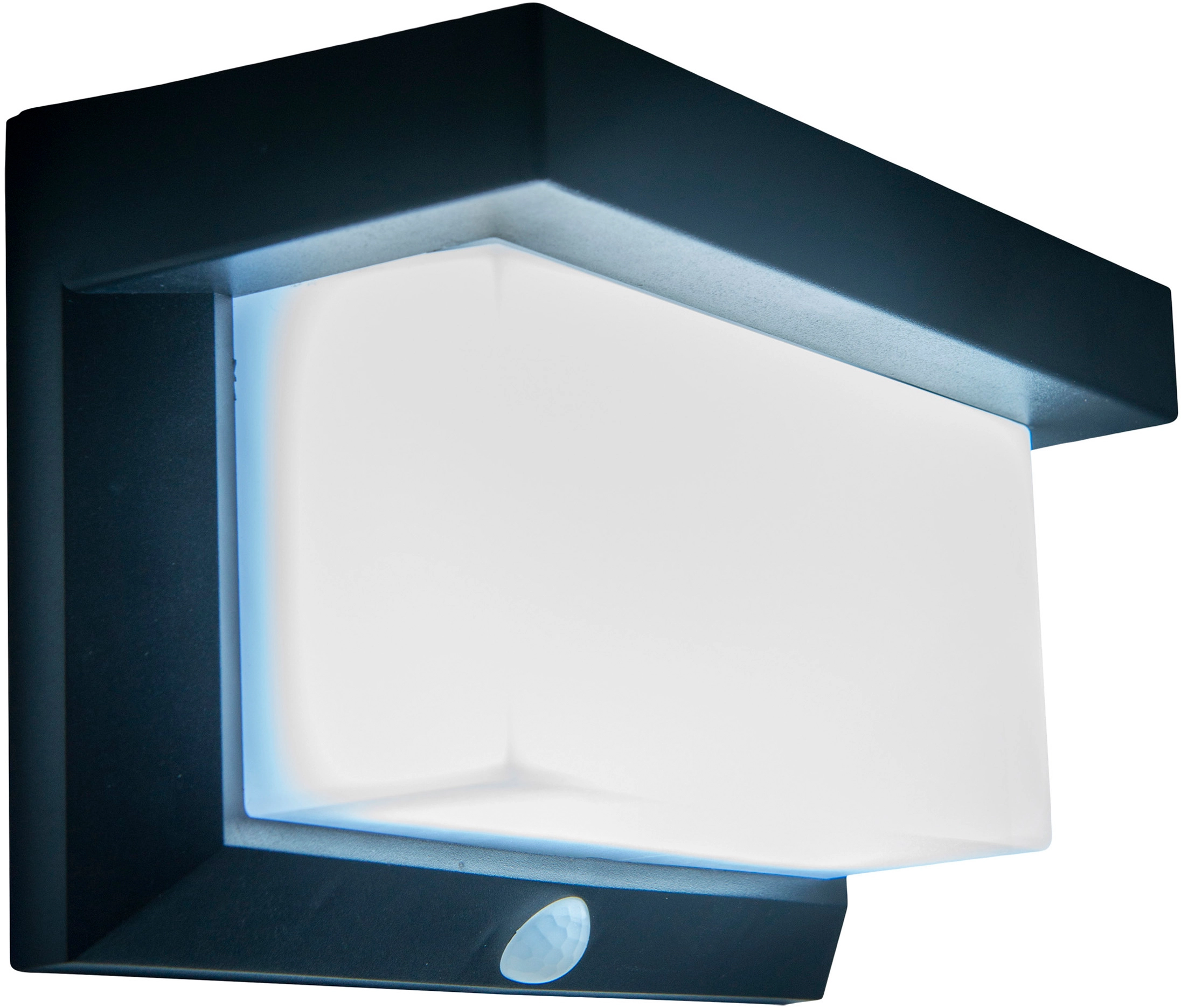 12 Näve LED-Solar-Außenwandleuchte kaufen OBI bei Schwarz cm Bewegungsmelder mit