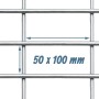Detailansicht der Relaxdays Gabione aus verzinktem Stahl mit Maschenweite 50 x 100 mm.