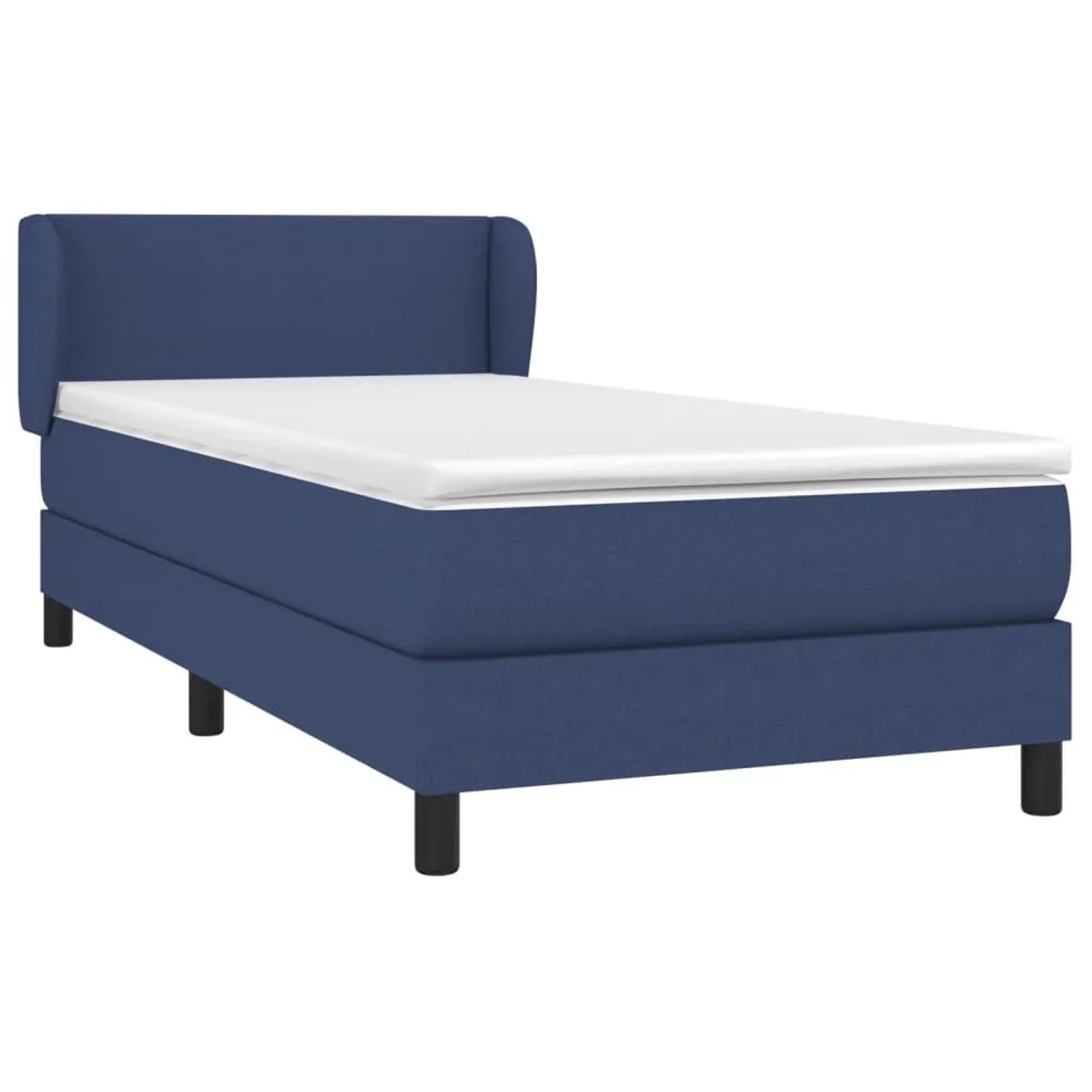 vidaXL Boxspringbett mit Matratze Blau 100x200 cm Stoff 3126067 günstig online kaufen