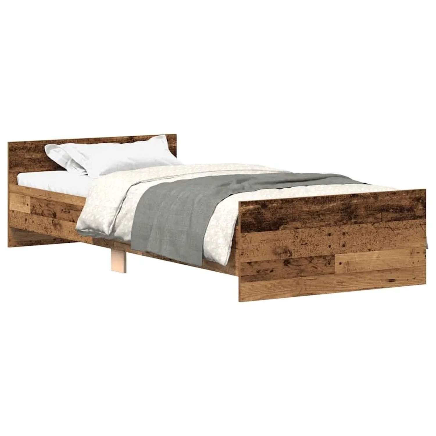 vidaXL Bettgestell Ohne Matratze Altholz-Optik 90x200cm Holzwerkstoff 85747 günstig online kaufen