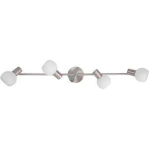 Drehbare 4-flammige Spotleuchte Tiara von Brilliant, Eisen und Weiß, für flexible Lichtausrichtung.