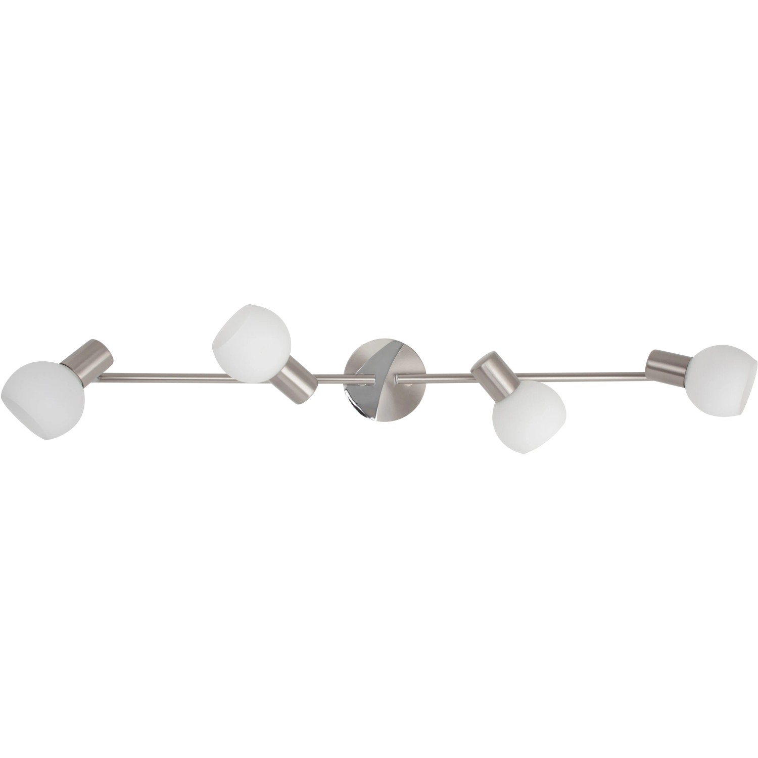 Drehbare 4-flammige Spotleuchte Tiara von Brilliant, Eisen und Weiß, für flexible Lichtausrichtung.