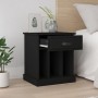 Schwarze vidaXL Nachttische (2 Stk.) mit Schublade und Fächern. Praktische Nachtkommode für Schlafzimmer.