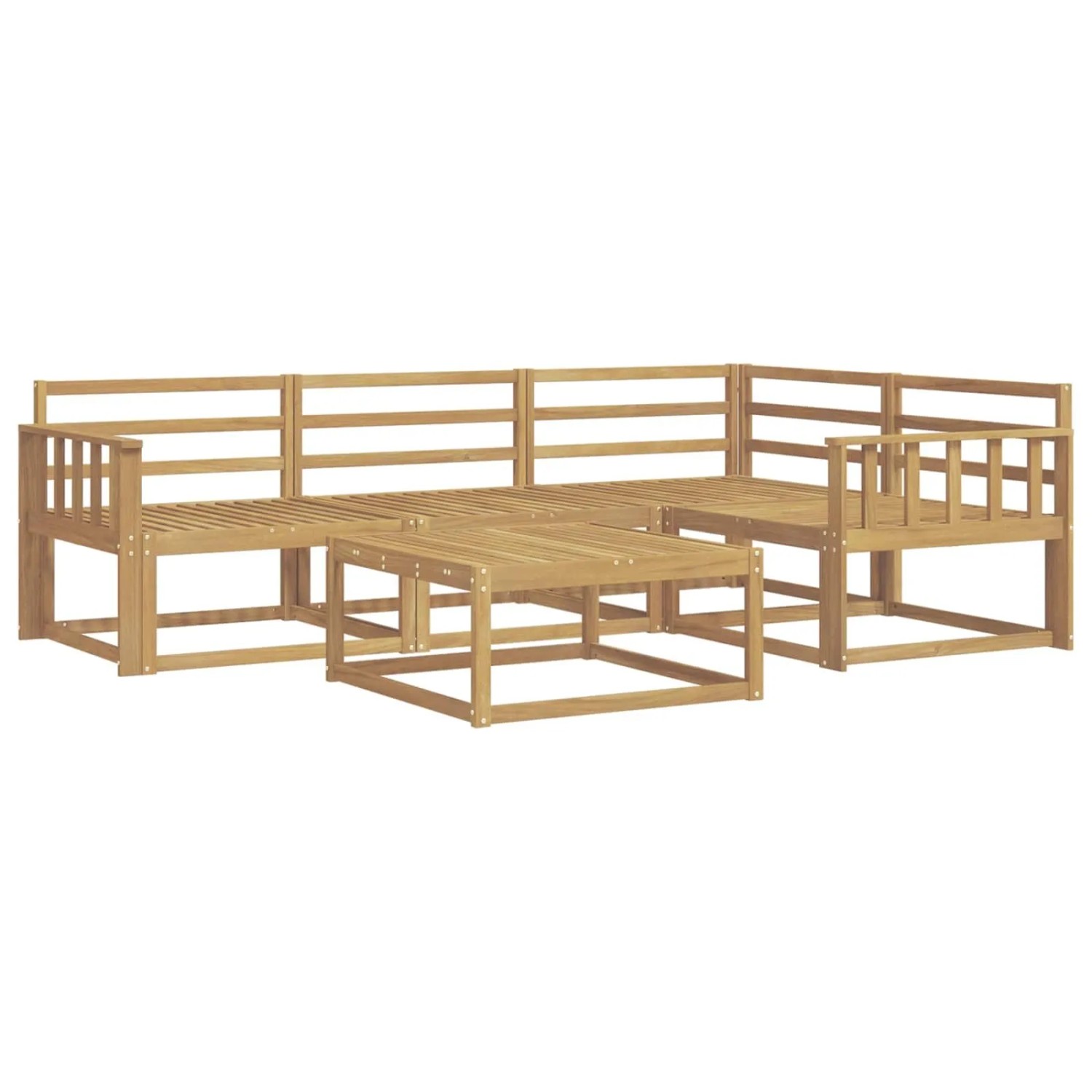 vidaXL Outdoor-Sofagarnitur 5 Stk Weiß 79 x 79 x 37 cm 3386403