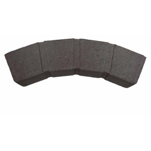 Gebogene Diephaus Randbord Olea in Anthrazit, geeignet als Beeteinfassung oder Baumumrandung.