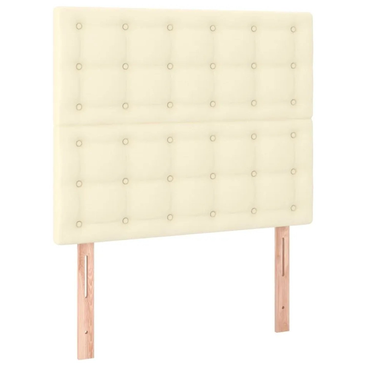 vidaXL Kopfteil Creme 100x5x118/128 cm Kunstleder 3116418