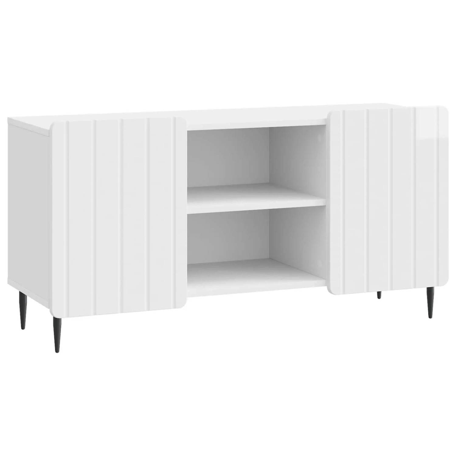 vidaXL TV-Schränk Hochglanz Weiß 102 x 34,5 x 52 cm Holzwerkstoff 894469