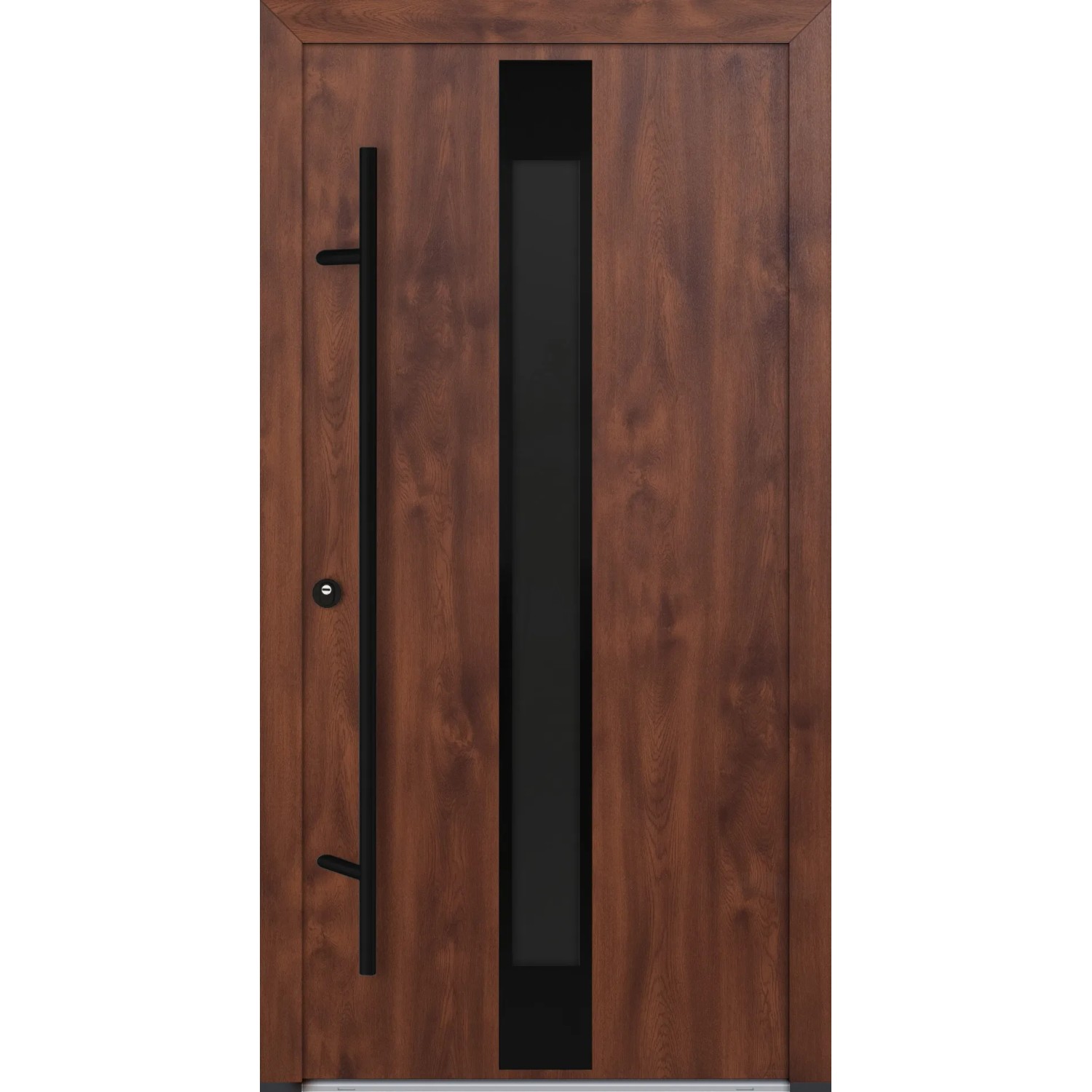 FM Türen AS68 Modell 25 1000 x 2000 Nussbaum Links Innen Beschläge Set 01