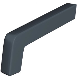 Sarei Seitenteil, 2er-Set, anthrazitfarben, aus PVC für Fensterbänke.