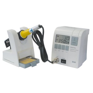 Blanko Digitale Lötstation ZD-937 mit Lötkolben, Halter und digitaler Temperaturanzeige.